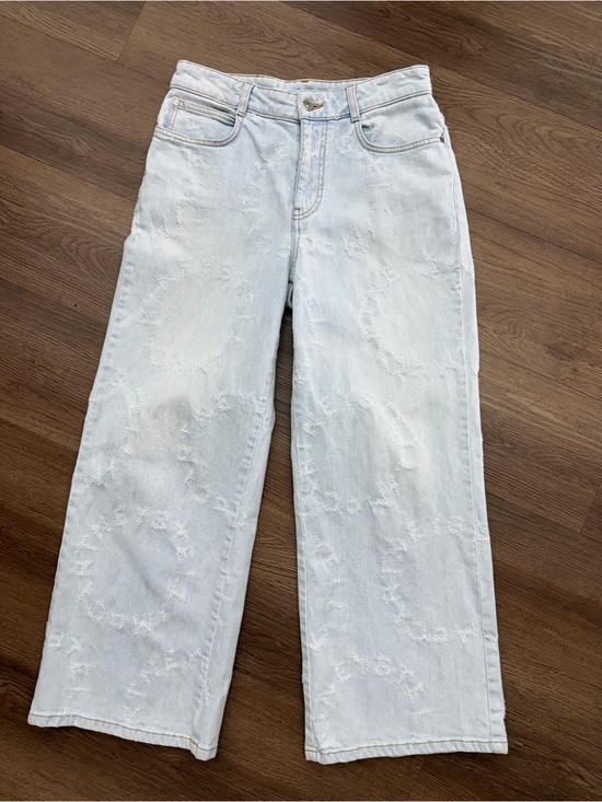 Stella McCartney Denim - Stella McCartney Logi Pale Blue Wide-Leg Jeans Sz 27